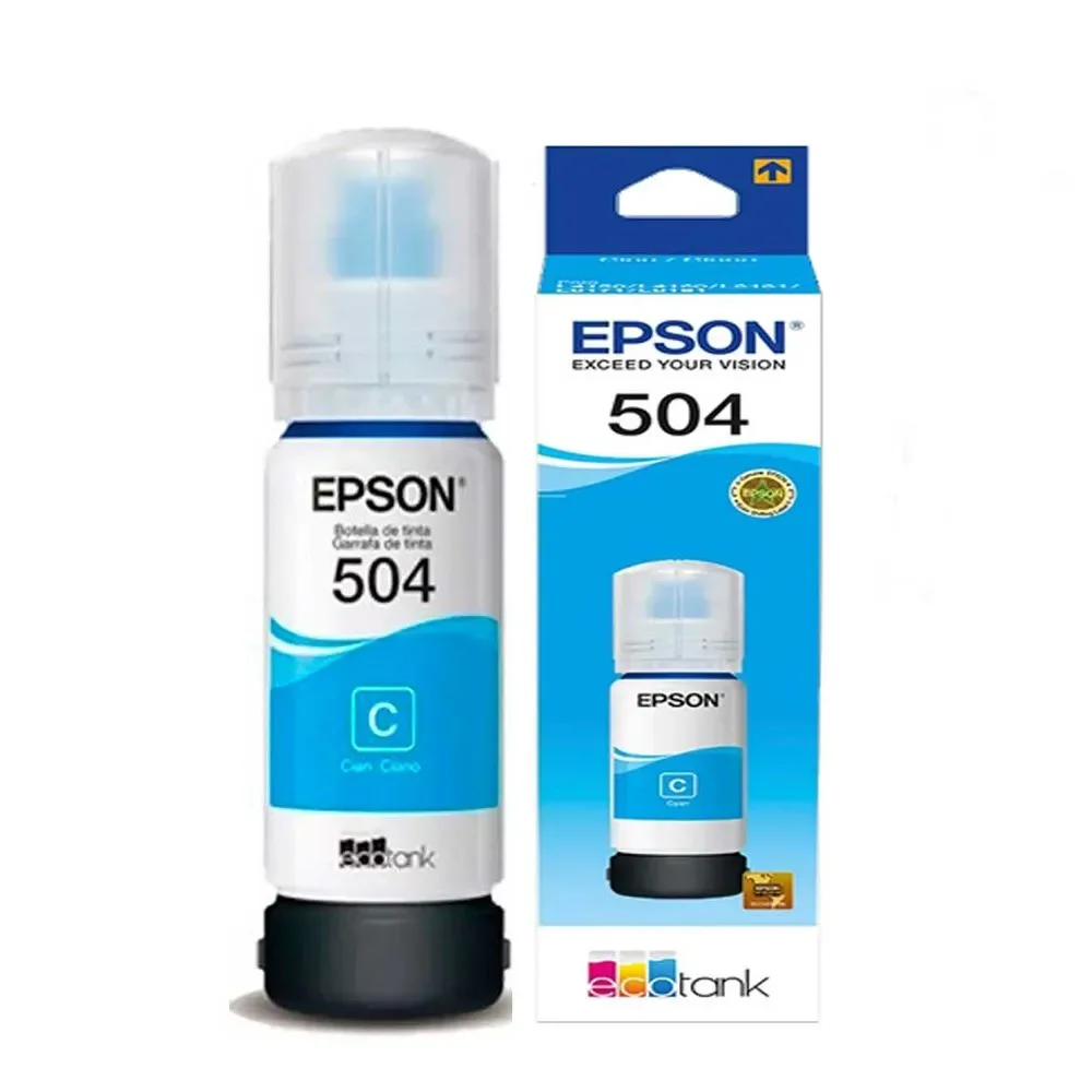 TINTA ORIGINAL EPSON 504 CIAN