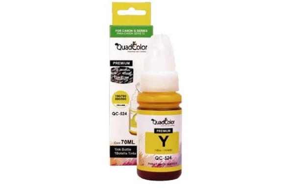 QUADCOLOR TINTA COMPATIBLE Y190 YELLOW CANON 100ML/70ML