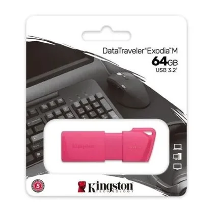 KINGSTON EXODIA MEMORIA USB DE 64GB PINK