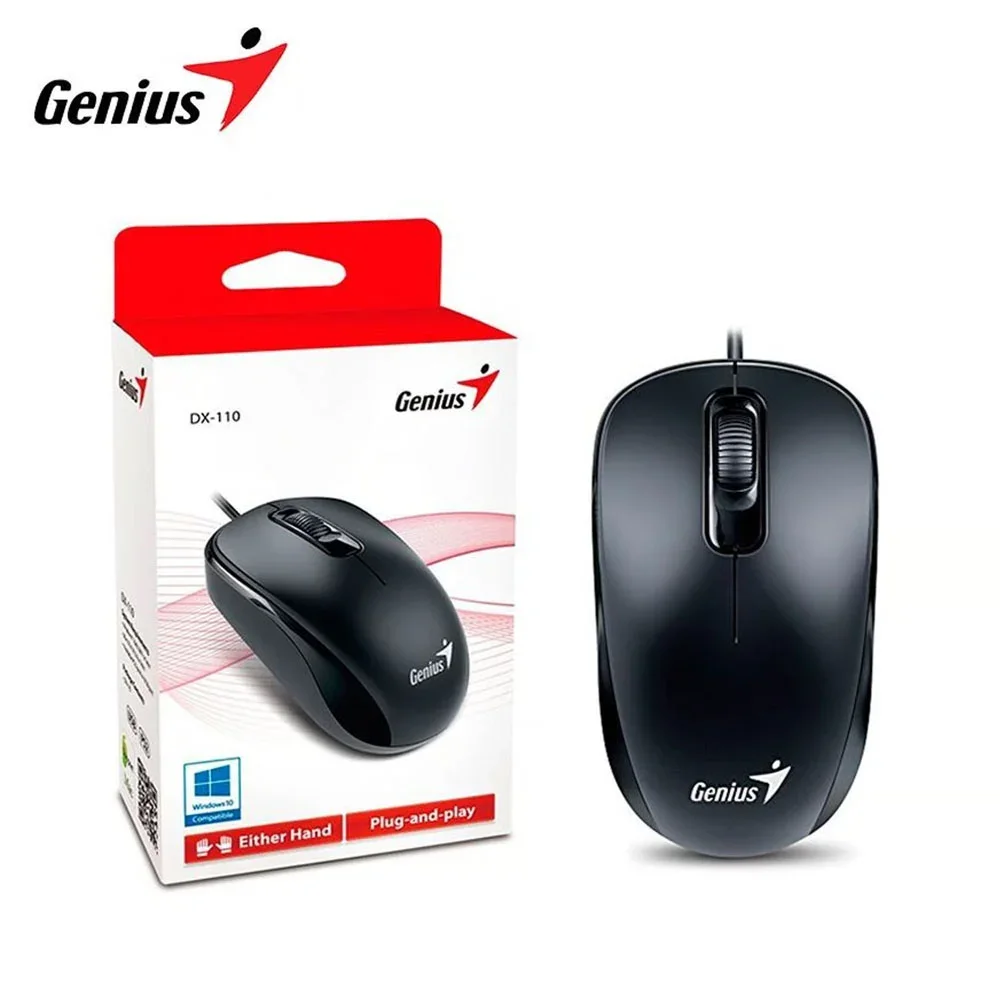 CBTRADE | MOUSE GENIUS DX-110 USB OPTICO 1000 DPI NEGRO