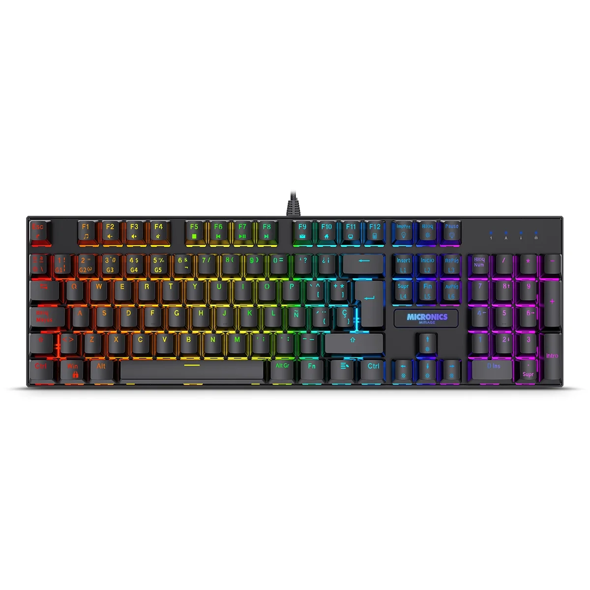 MIRAGE GK1003 RGB TECLADO GAMER MECANICO USB MICRONICS