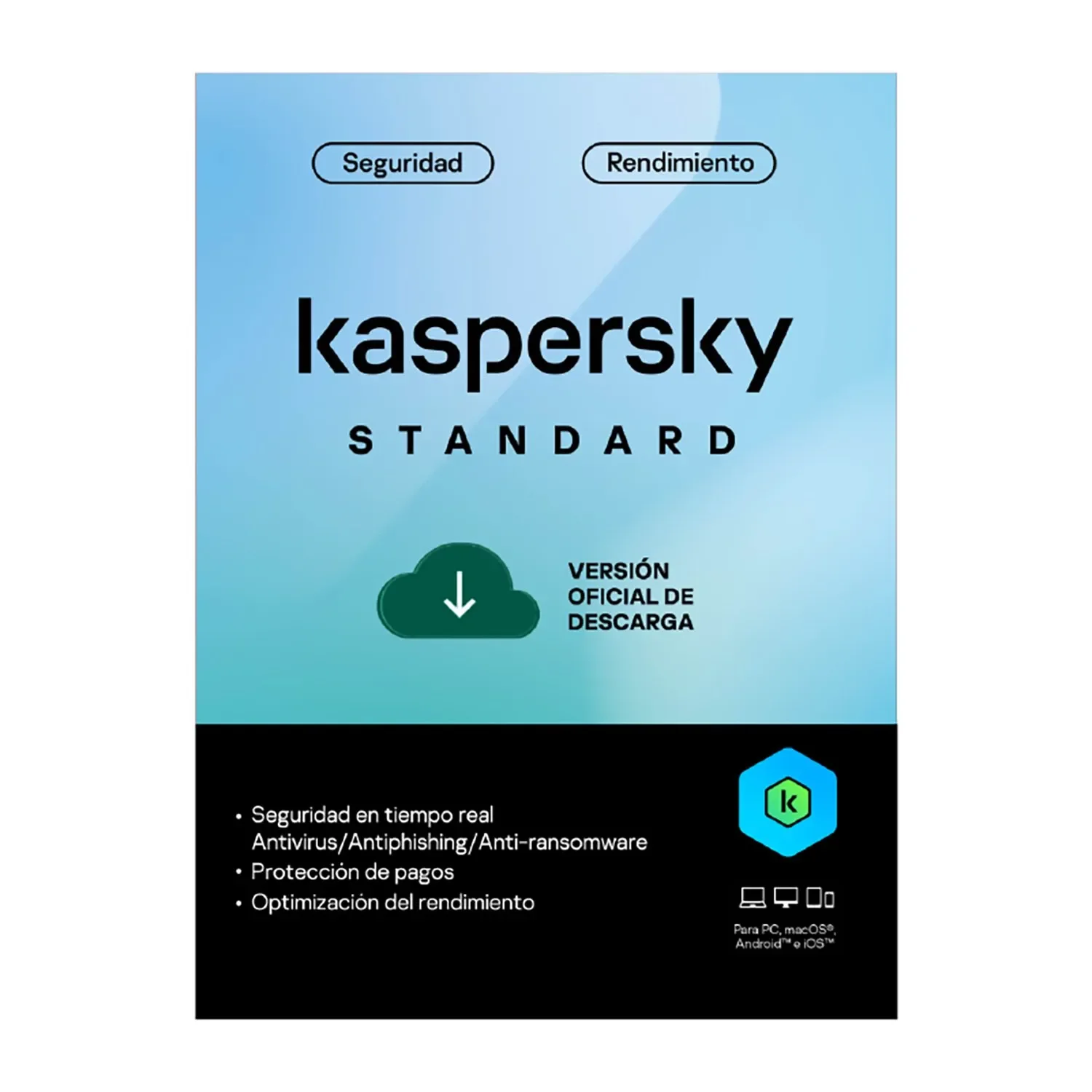 ANTIVIRUS ORIGINAL KASPERSKY 1PC 1 AÑO