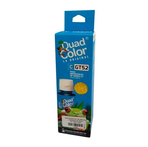 QUADCOLOR | TINTA COMPATIBLE GT52 CIAN HP