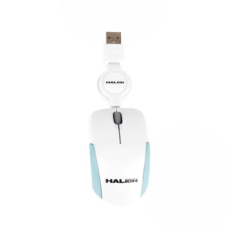 HALION: MOUSE COBRA HA-M1862 C/RETRACTIL BL/CELES