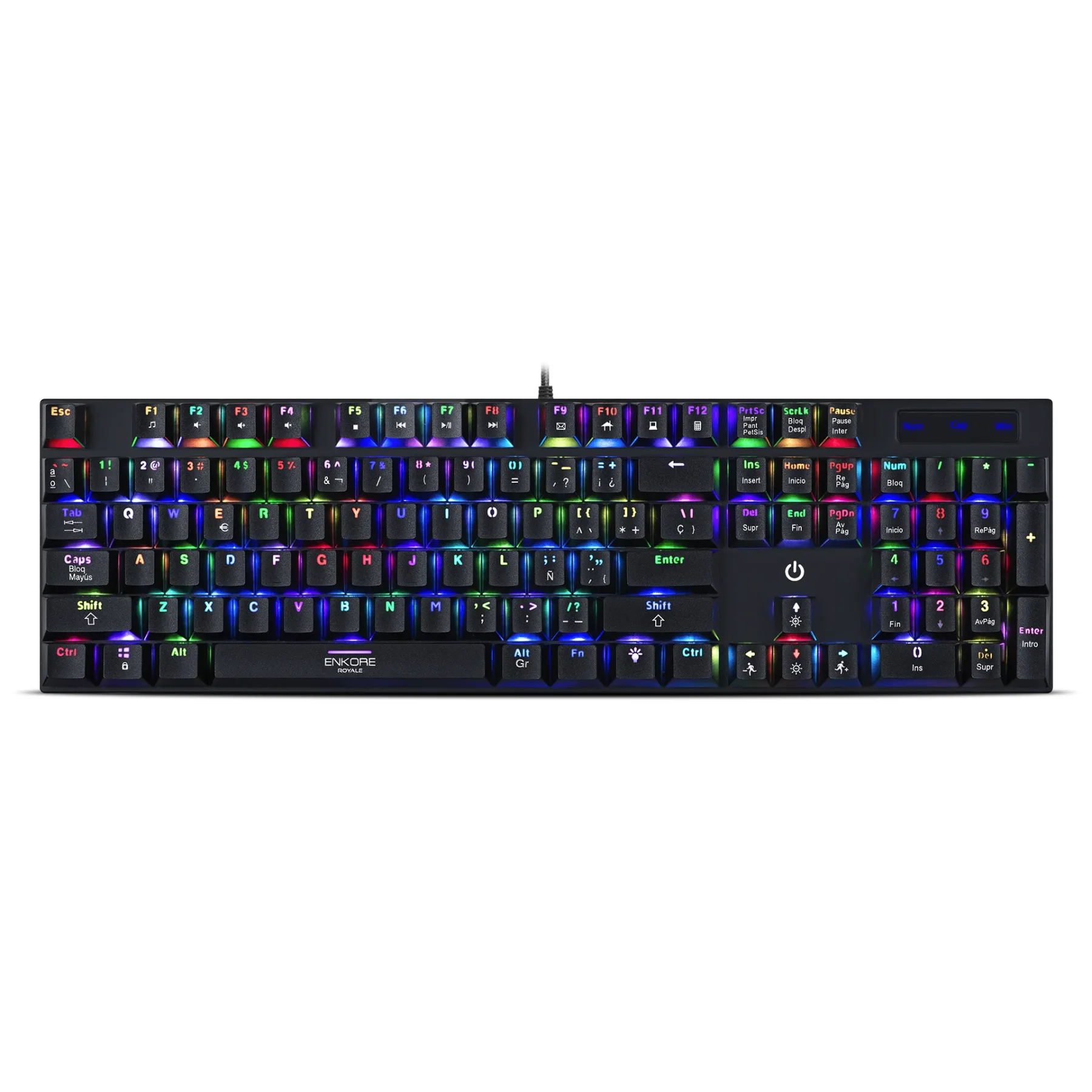 ENKORE - ROYALE ENK1003-5 RGB TECLADO GAMER MECANICO