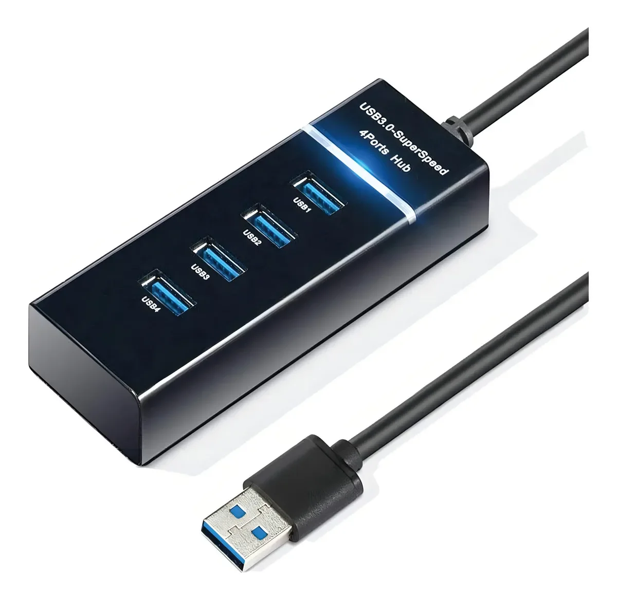 HUB 2 EN 1 CON SALIDAS USB 3.0 4 PUERTOS