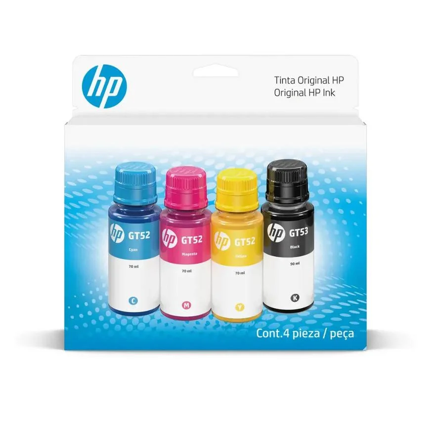 TINTAS HP ORIGINAL PACK DE 4 GT53 - GT52