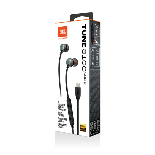 JBL TUNE 310C AUDÍFONOS CON CABLE PUERTO TIPO-C