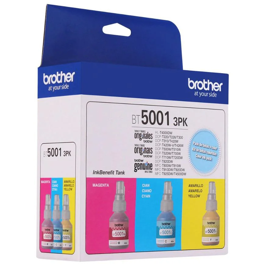 BROTHER TINTA ORIGINAL MODELO: BT5001 COLORES