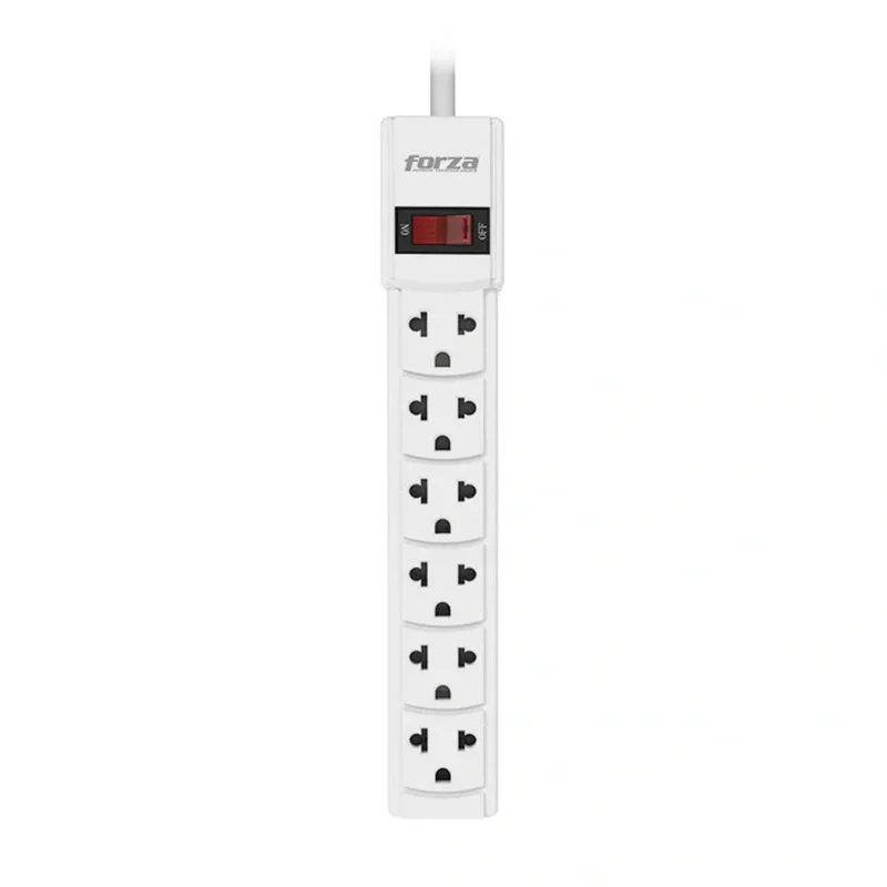 FORZA PS-001W POWERSTRIP BREAKER 6 ENTRADAS | BLANCO