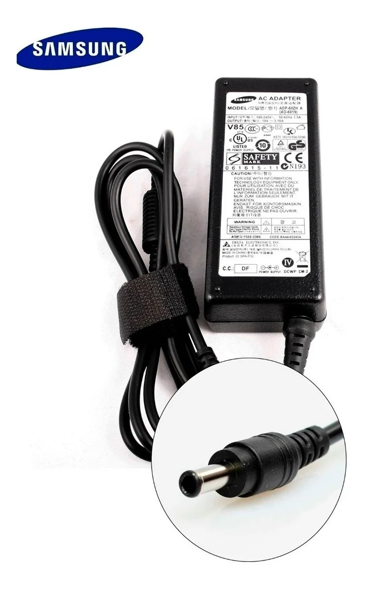 CARGADOR SAMSUNG PARA LAPTOP 19V / 3.16A