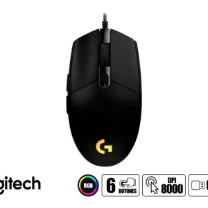 LOGITECH G203 LIGHTSYNC GAMING MOUSE NEGRO