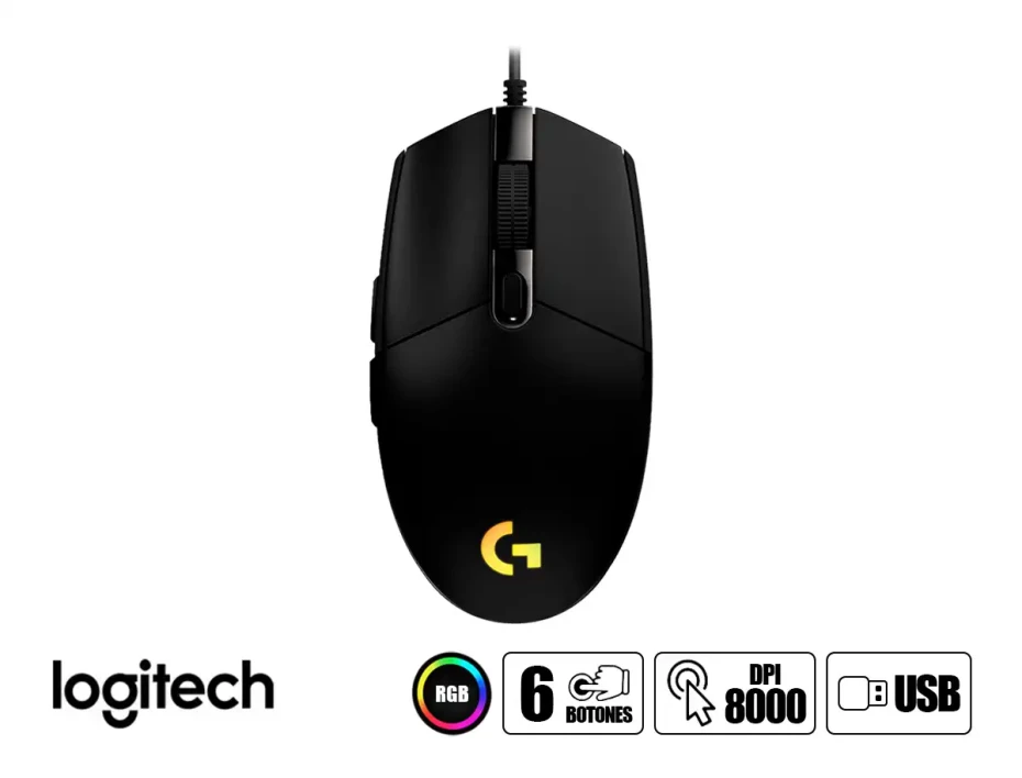 LOGITECH G203 LIGHTSYNC GAMING MOUSE NEGRO
