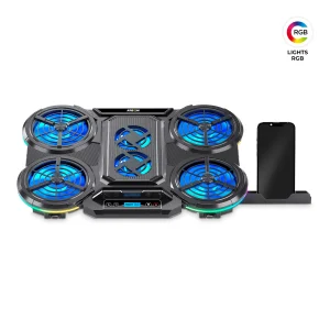 GLACIAR 6 AB055 BASE CON COOLER 4FAN LED 10CM 2FAN LED 7CM AIRBOOM