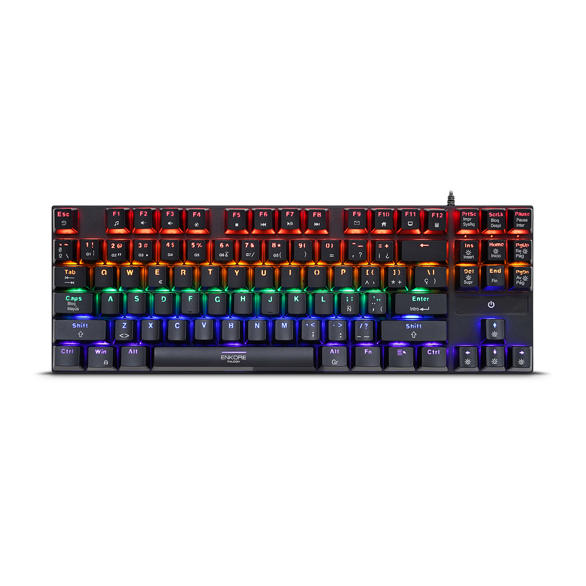 FALCON 87 ENK1005 TECLADO GAMER MECANICO USB RAINBOW