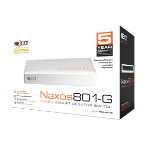NEXXT Essent Naxos 801-G Desktop Switch 8-Port 1Gbps 110/220V