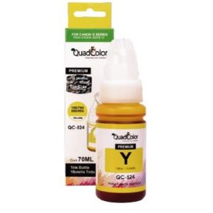 QUADCOLOR TINTA COMPATIBLE Y190 YELLOW CANON 100ML/70ML