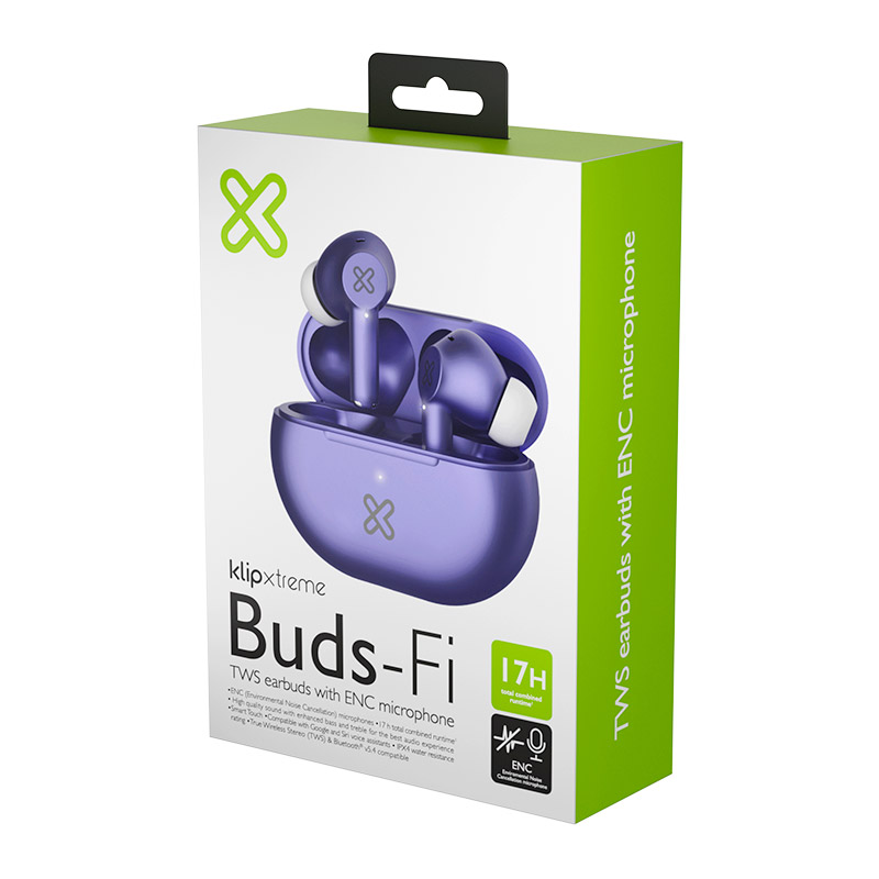 KLIPXTREME BUDS-FI TWS EARBUDS WITH ENC MIC KTE-015PR - Imagen 2